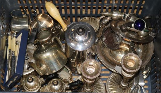 A group of minor silver and plated wares